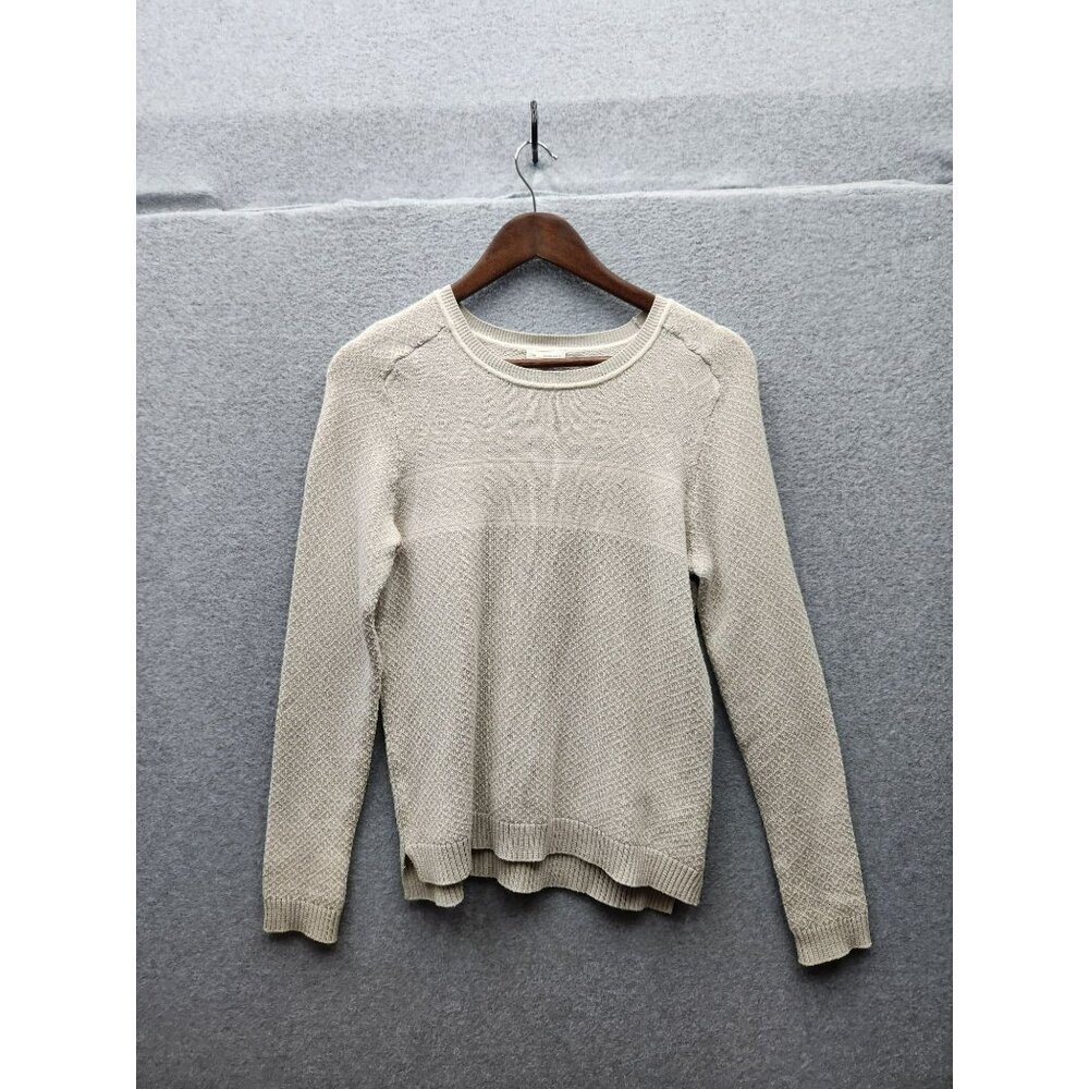Gap Beige Textured‎ Knit Cotton/Nylon Womens Pullover Sweater S